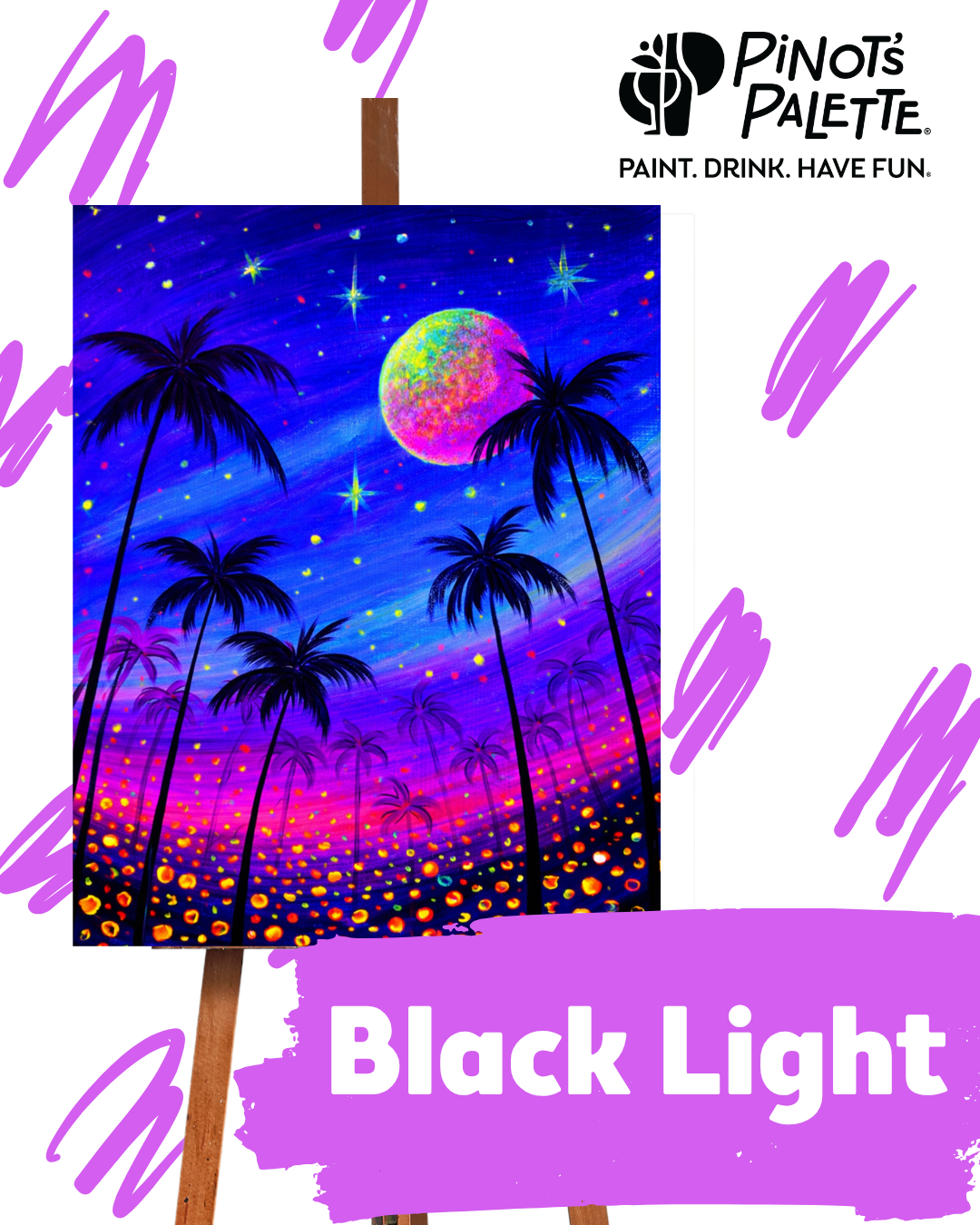 Blacklight Tropical Sunset